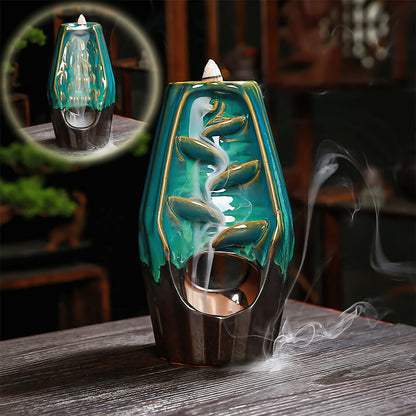 Double-sided Jade Waterfall Incense Burner